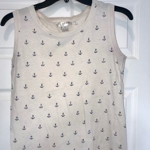 Kenar cream tank with anchors